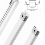 Perfil de alumínio embutir 24x7mm 3m branco fosco Lumanti - Imagem 2
