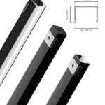 Perfil de alumínio sobrepor 17x14mm 3m preto fosco Lumanti - Imagem 2