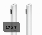 Perfil de alumínio sobrepor 17x7mm 3m branco fosco Lumanti