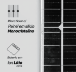 Refletor solar LED 200W 5500K branco frio 2200lm Lumanti - Imagem 4