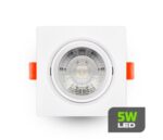 Spot de embutir LED 5W 3000K branco quente quadrado bivolt Lumanti