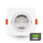 Spot de embutir LED 5W 4000K branco neutro quadrado bivolt Lumanti