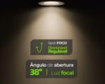 Spot de embutir LED 5W 3000K branco quente redondo bivolt Lumanti - Imagem 4