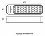 Luminária de emergência Plug 30 LEDS 1W 100lm bivolt Blumenau 40030235