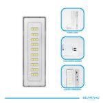 Luminária de emergência Slim 30 LEDS 1W 100lm bivolt Blumenau 40030134
