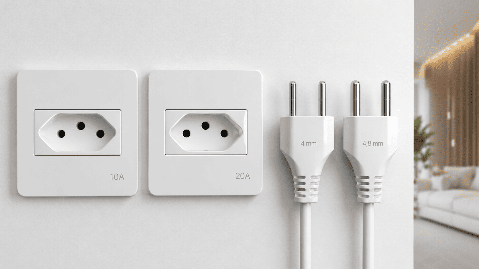 Tomada 10A ou 20A: qual a diferença e onde usar cada uma?