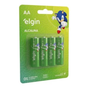 Pilha AA Alcalina Elgin com 4 (Pequena)