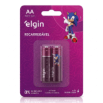 Pilha Recarregável AA 2500 mAh Elgin (Pequena) com 2