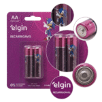 Pilha Recarregável AA 2500 mAh Elgin (Pequena) com 2 – foto 4