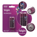 Pilha Recarregável AAA 900 mAh Elgin (Palito) com 2 – pilha recarregável aaa 900mah – foto 4