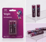 Pilha Recarregável AA 2500 mAh Elgin (Pequena) com 2 – foto 2