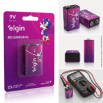 Bateria 9V Recarregável Elgin para Microfone e Multímetro – foto 4