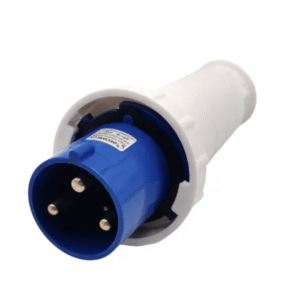 Plugue Industrial 63A 2P+T 220V IP67 azul
