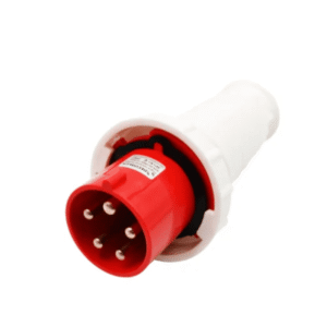Plugue Industrial 63A 3P+N+T 380V IP67 vermelho
