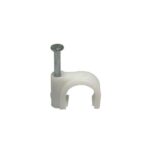 Fixador Presilha de Fio Circular 6,0mm² Branco (50 un)