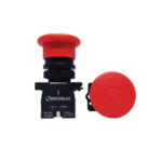 Botão de Emergência Cogumelo 40mm 1NF Vermelho