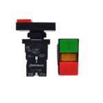 Botão de Comando Duplo Iluminado Liga Desliga 22mm 1NA+1NF