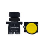 Botão de Comando Pulsador 22mm 1NA Amarelo
