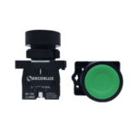Botão de Comando Pulsador 22mm 1NA Verde