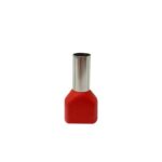 Terminal Tubular Ilhós Duplo 2x10,0mm² Vermelho (100 un)