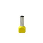 Terminal Tubular Ilhós Duplo 2x6,0mm² Amarelo (100 un)