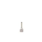 Terminal Tubular Ilhós Duplo 2x0,5mm² Branco (100 un)