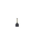 Terminal Tubular Ilhós Duplo 2x0,75mm² Cinza (100 un)