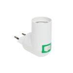 Bocal E27 com Plugue 90° Branco