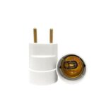 Bocal E27 com Plugue Branco