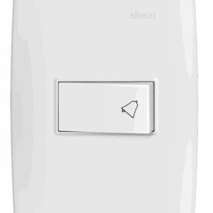 CONJUNTO 1 PULSADOR DE CAMPAINHA 10A 250V - BRANCO - SIMON 30