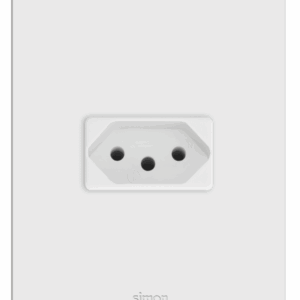 CONJUNTO 1 TOMADA 2P+T PADRÃO BRASILEIRO 10A 250V - BRANCO - SIMON 20