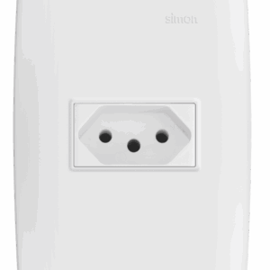 CONJUNTO 1 TOMADA 2P+T PADRÃO BRASILEIRO 10A 250V - BRANCO - SIMON 30