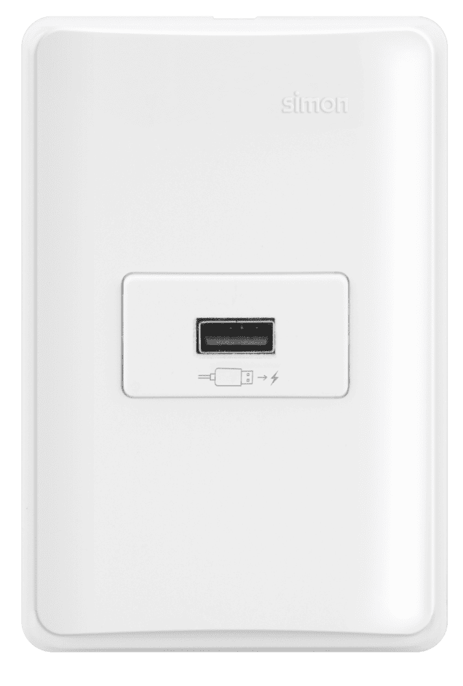 conjunto-carregador-usb-2.1a-turbo-charge-bivolt-branco-c-placasuporte-simon-19-19963-30-7899191917012.png CONJUNTO CARREGADOR USB 2.1A TURBO CHARGE BIVOLT BRANCO C/PLACA+SUPORTE - SIMON 19 - Imagem 1
