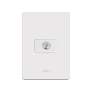 CONJUNTO 1 TOMADA COAXIAL PARA TV 75 OHMS - BRANCO - SIMON 20
