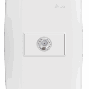 CONJUNTO 1 TOMADA COAXIAL PARA TV 75 OHMS - BRANCO - SIMON 30