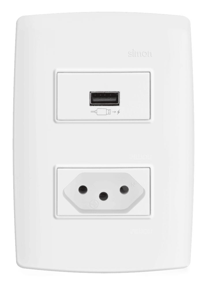 conjunto-carregador-usb-2.1a-turbo-charge-tomada-2pt-10a-250v-c-placa-suporte-simon-30-30952-30-7899191917074.png CONJUNTO CARREGADOR USB 2.1A TURBO CHARGE + TOMADA 2P+T 10A 250V C/PLACA + SUPORTE - SIMON 30 - Imagem 1