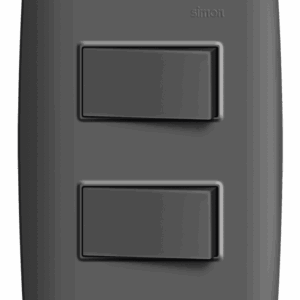 CONJUNTO 2 INTERRUPTORES SIMPLES 10A 250V - GRAFITE  - SIMON 30