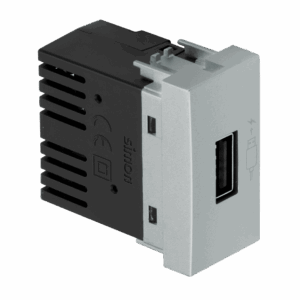 MÓDULO CARREGADOR USB 1.5A BIVOLT - LINHA S30/S35 - ALUMÍNIO FOSCO - SIMON 30/35