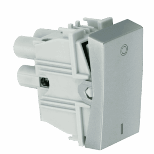 MÓDULO INTERRUPTOR BIPOLAR SIMPLES 10A 250V - ALUMÍNIO FOSCO - SIMON 30/35