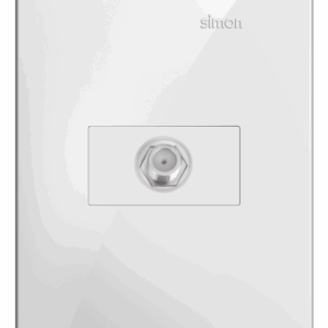 CONJUNTO 1 TOMADA COAXIAL PARA TV 75 OHMS - BRANCO - SIMON 35