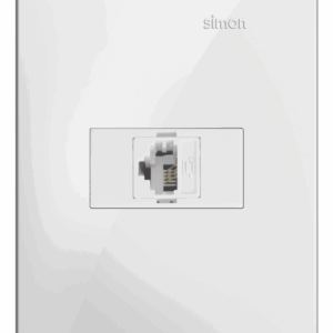 CONJUNTO 1 TOMADA RJ 11 4 FIOS - BRANCO - SIMON 35