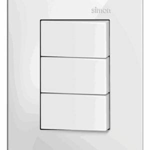 CONJUNTO 3 INTERRUPTORES SIMPLES 10A 250V - BRANCO FOSCO - SIMON 35