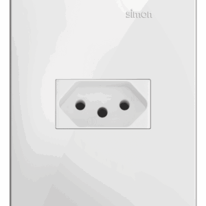 CONJUNTO 1 TOMADA 2P+T PADRÃO BRASILEIRO 20A 250V - BRANCO - SIMON 35