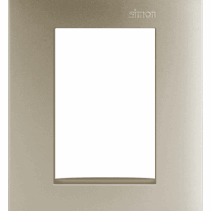 PLACA 4 x 2 - 3 POSTOS - CHAMPAGNE - SIMON 35