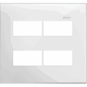 PLACA 4 x 4 - 4 POSTOS SEPARADOS - BRANCO - SIMON 35