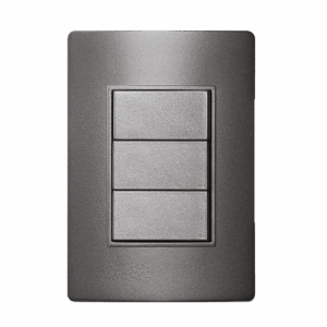 Conjunto 3 Interruptor Paralelo 4X2 Concreto Revita