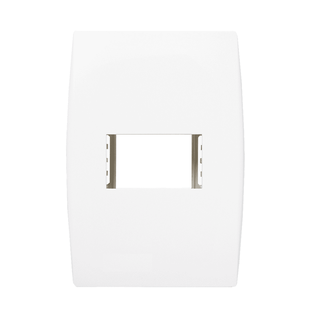 5TG99023_1.png Conjunto Placa 1 Modulo C/ Suporte 4X2 Branco Ilus - Imagem 1