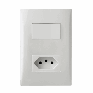 759661 1 Int Simples + 1 Tomada 2P+T 20A  Branco Imperia