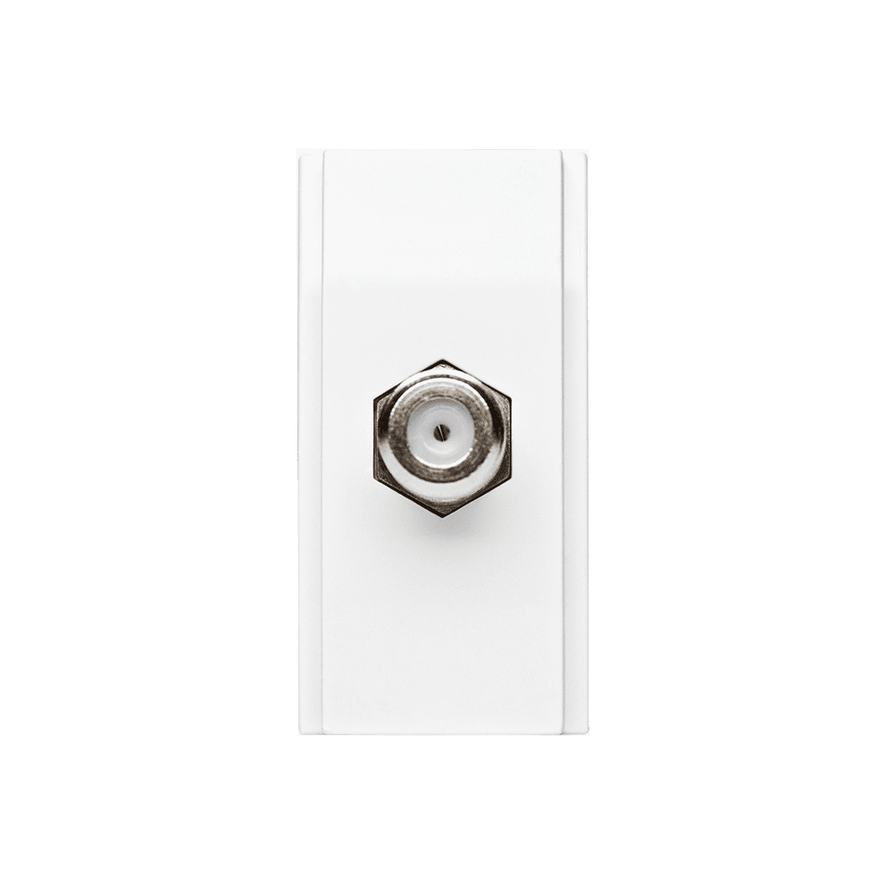 874012_1.png 874012 Modulo Tomada Cabo Coaxial Terminal Branco Duale Up - Imagem 1