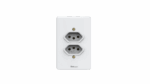 Tomada dupla 20A Branco com Placa 4×2 Linha Artis 197-EN